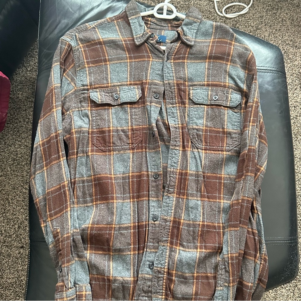 brown flannel